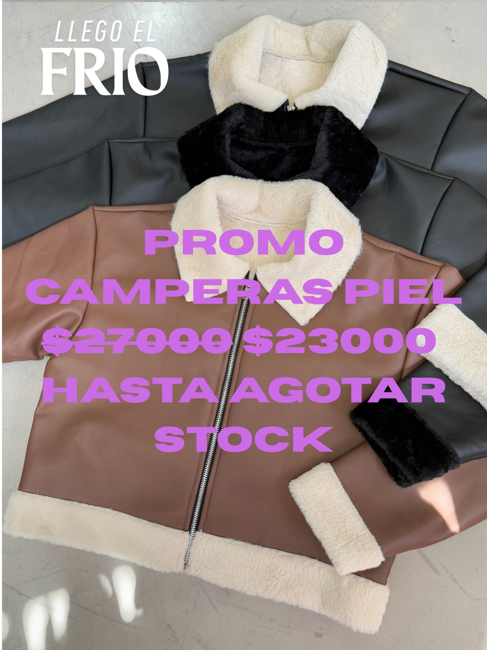CAMPERA CUERINA PIEL CIERRE