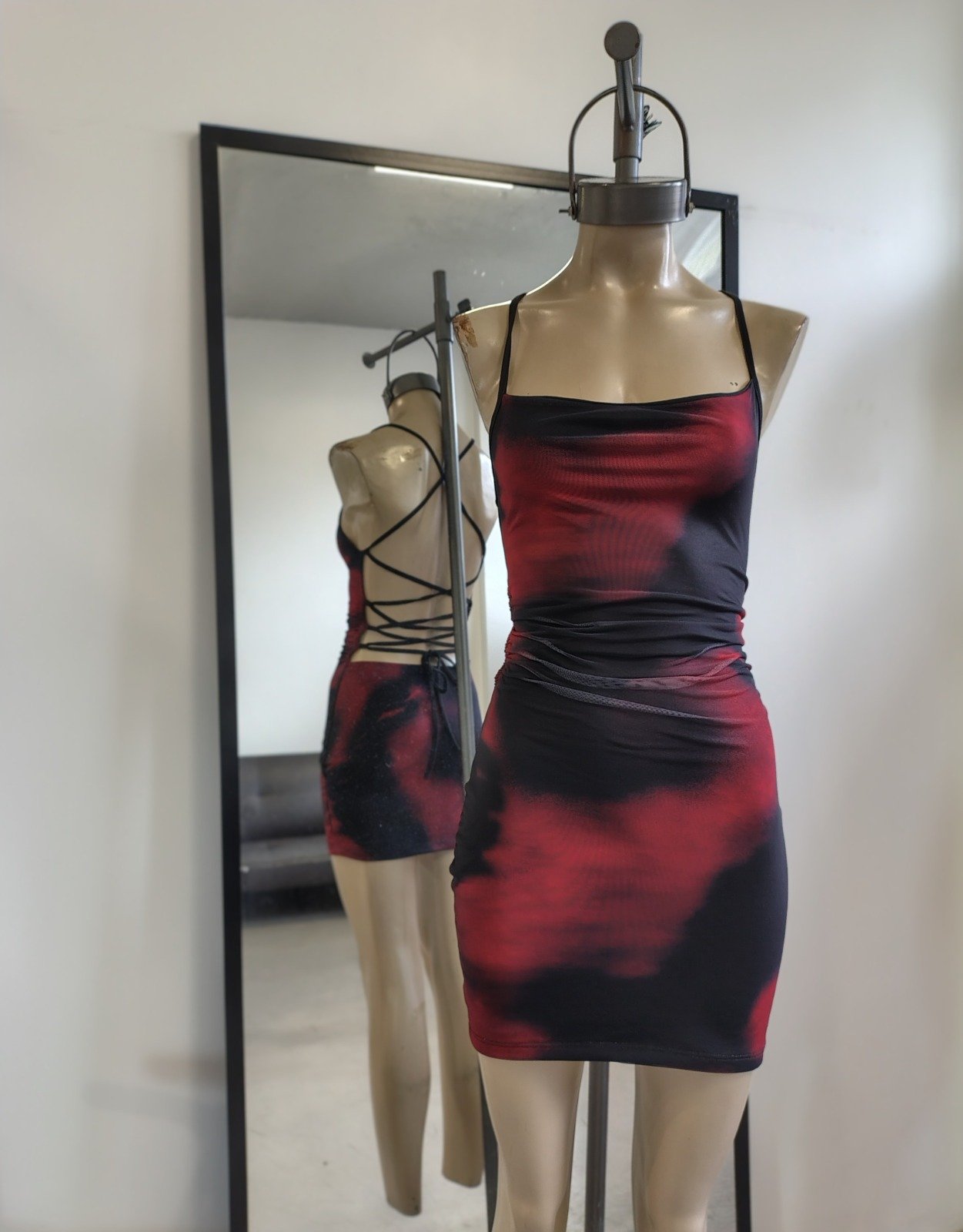 VESTIDO TUL ESTAMPADO TIRAS