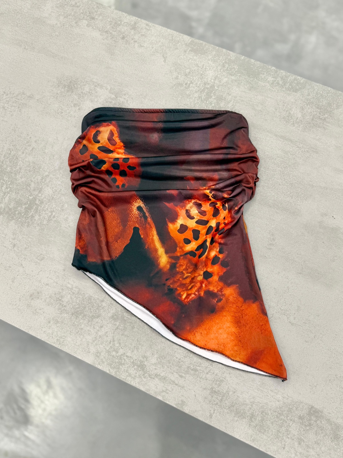 TOP MICROFIBRA ANIMAL STRAPLESS PICO