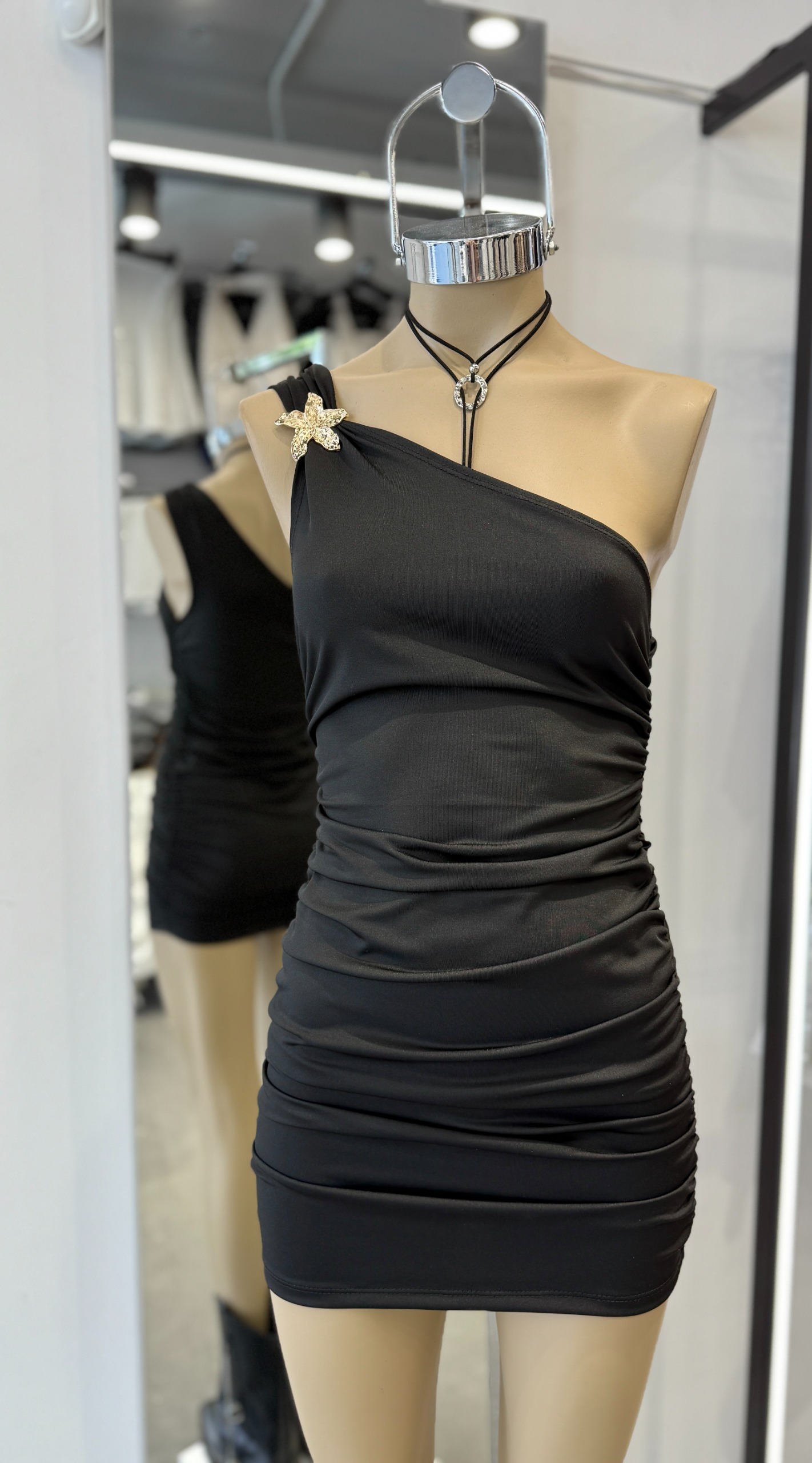 VESTIDO MCIROFIBRA IRREGULAR FLOR NUEVA