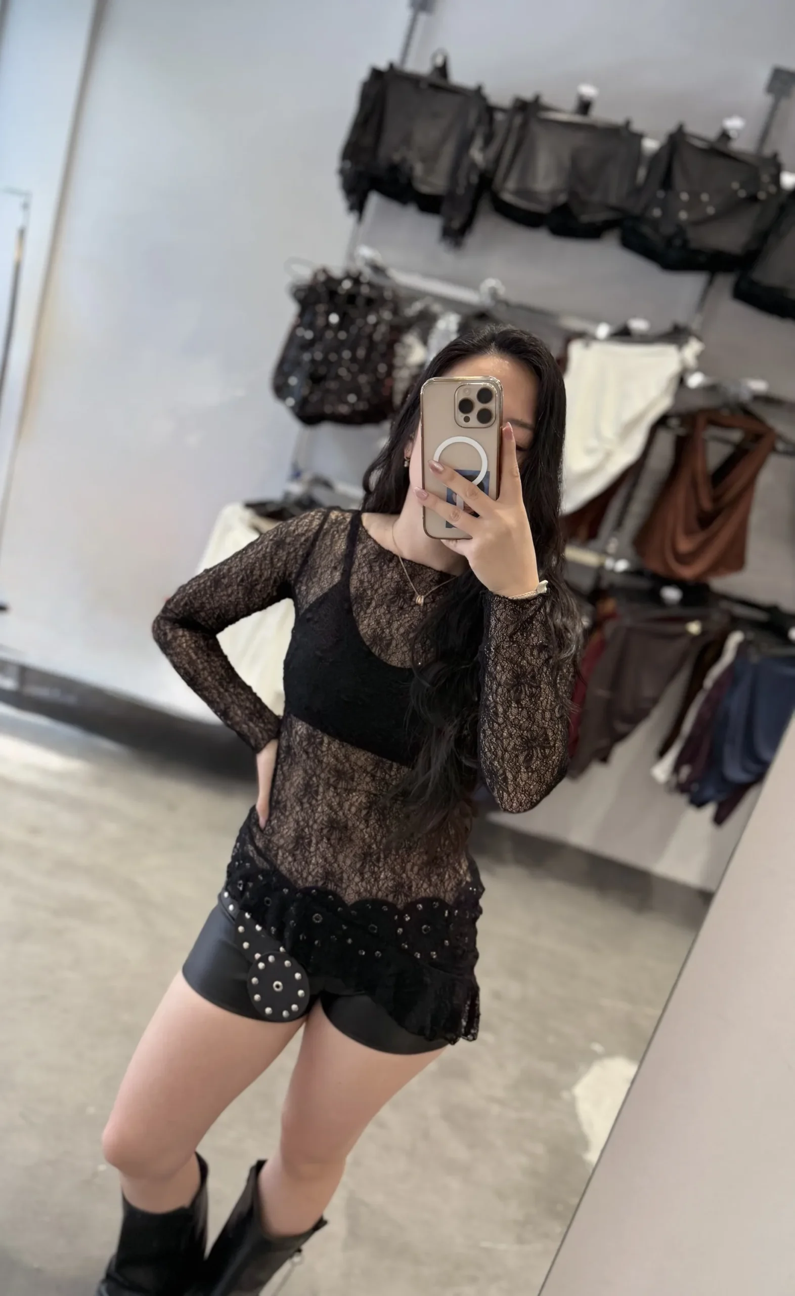 MANGA ENCAJE VOLADOS