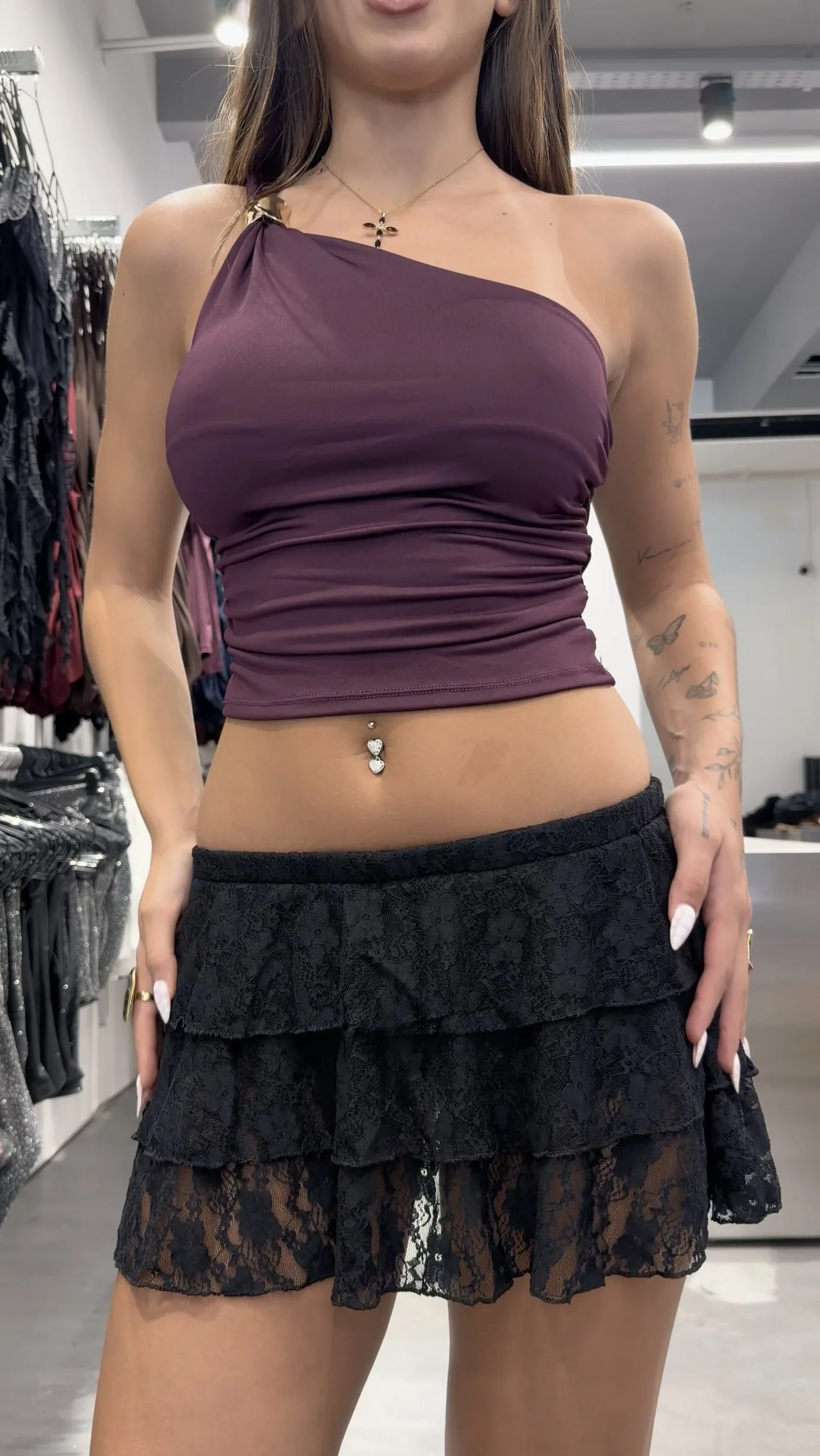 Alternative view of TOP MICROFIBRA IRREGULAR PENNY