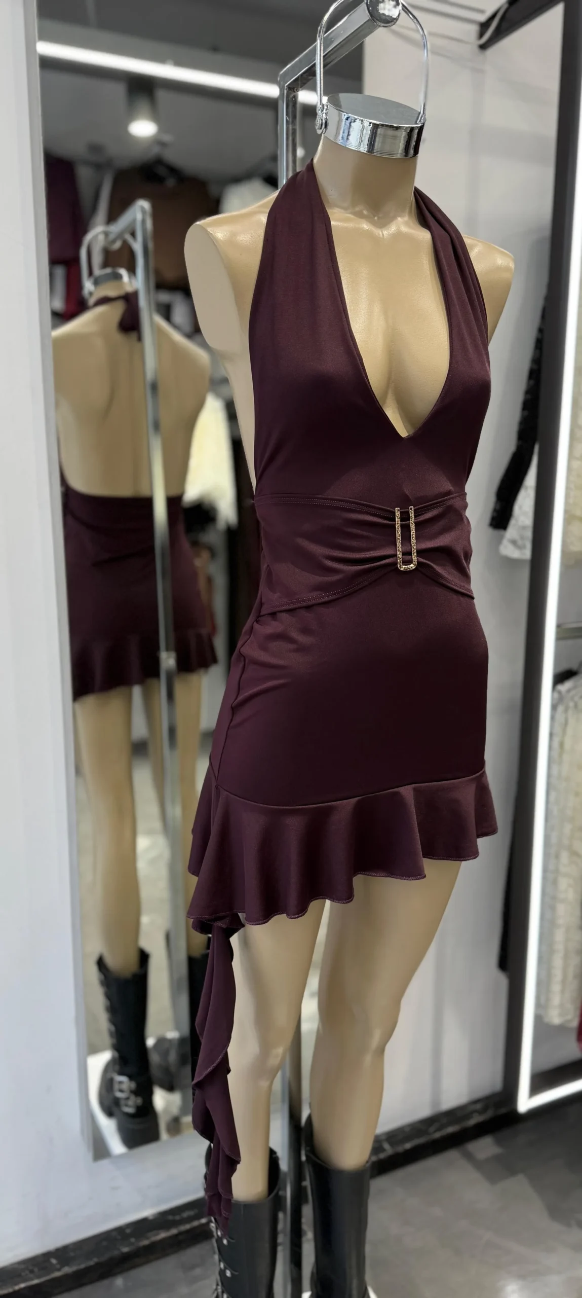 VESTIDO MICROFIBRA PICO ''U''