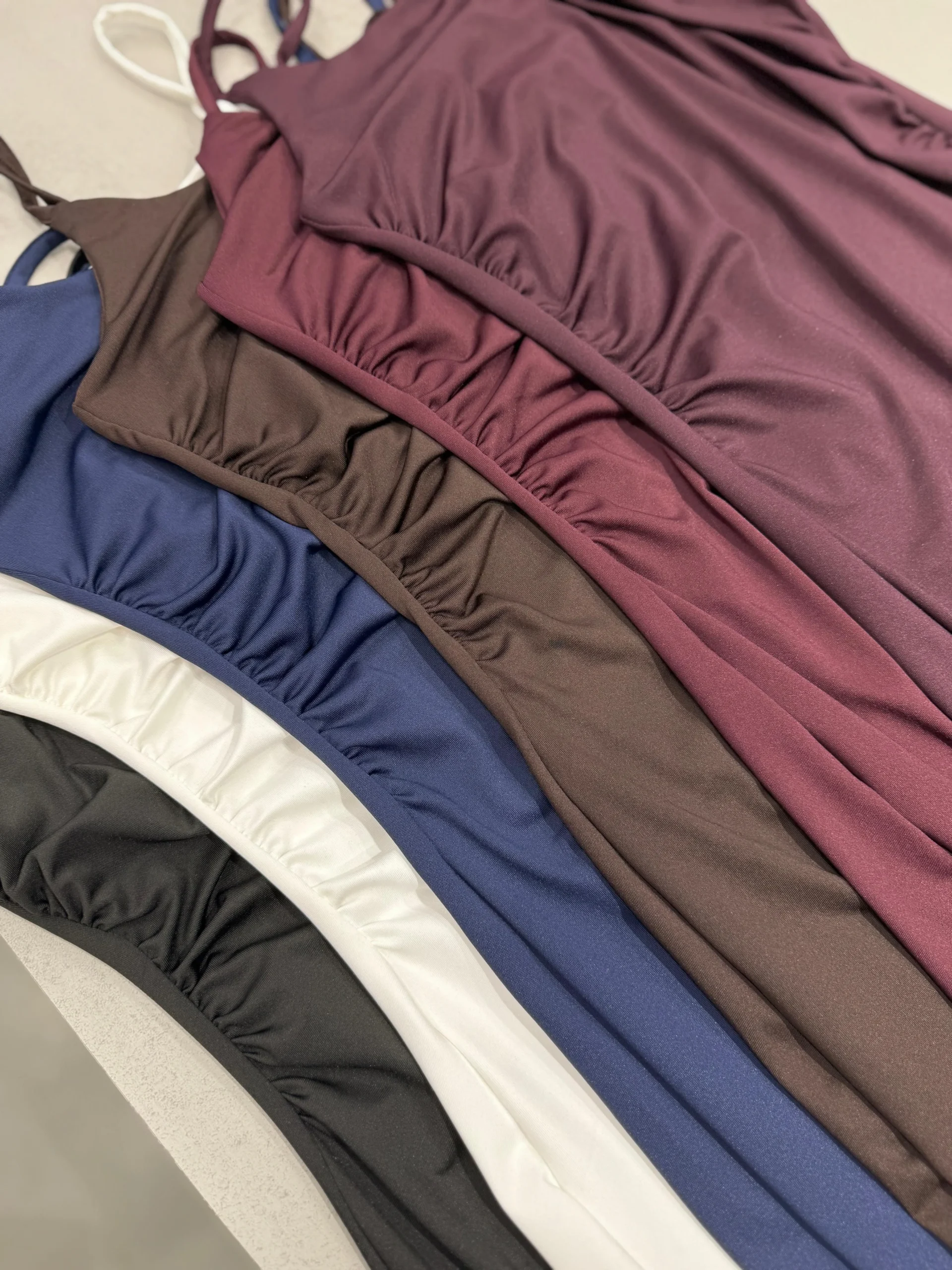 Alternative view of VESTIDO MICROFIBRA LARGO FRUNCE COSTADOS