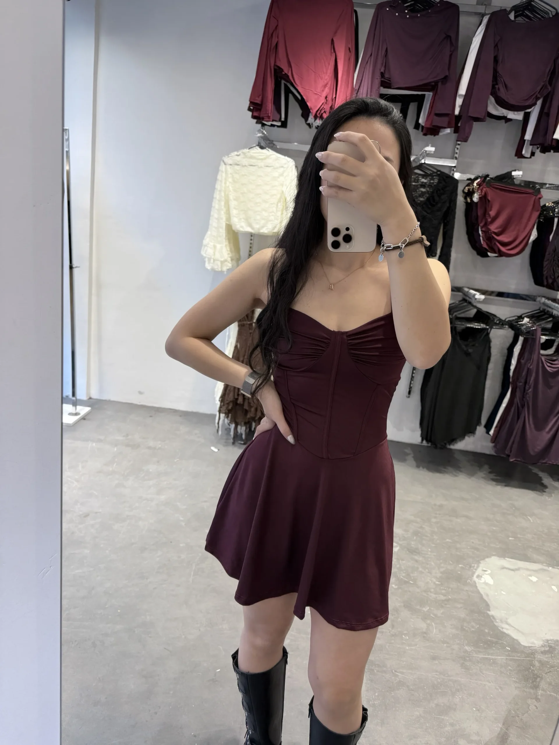 VESTIDO MICROFIBRA ACAMPANADO