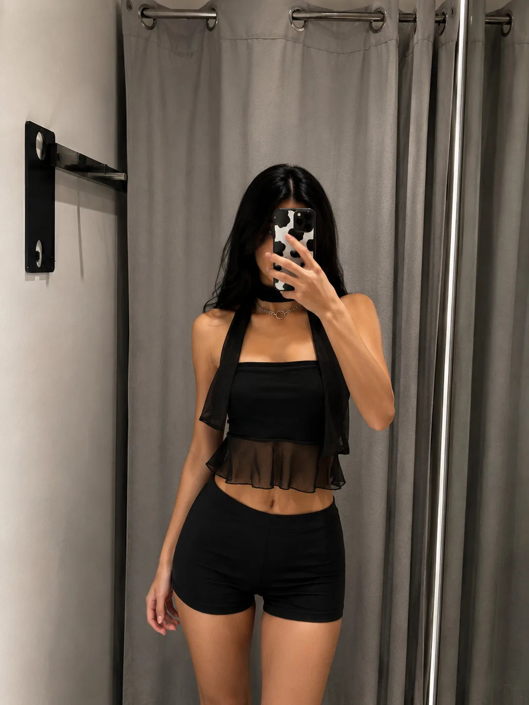 TOP TUL BUFANDA STRAPLESS VOLADO