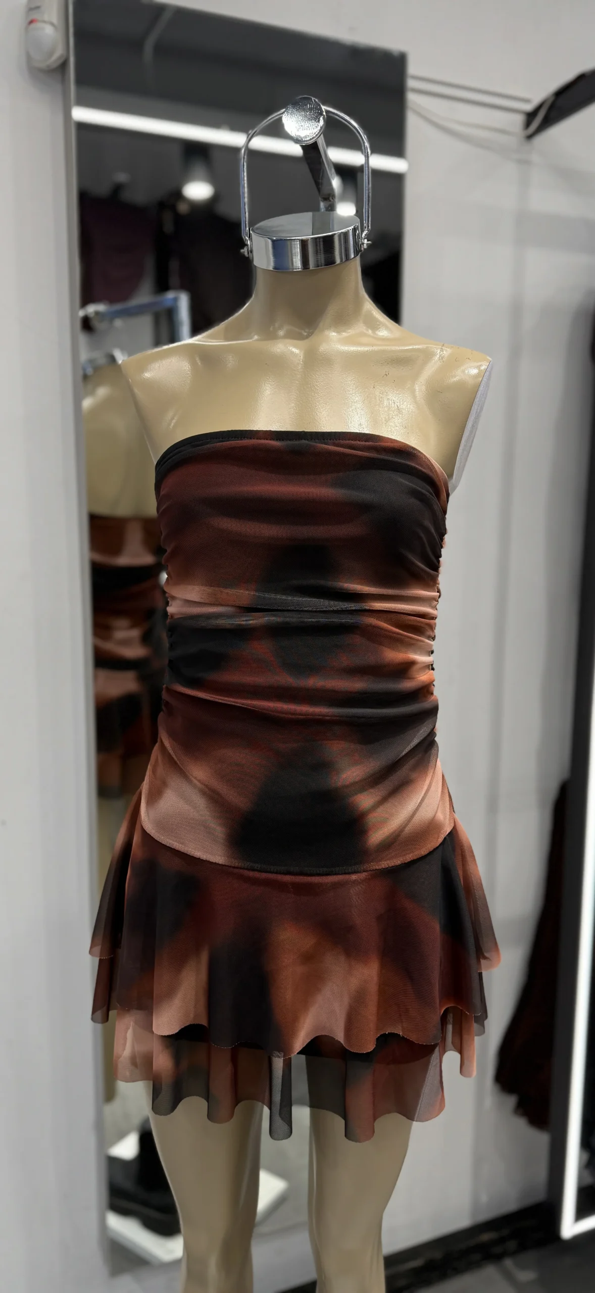 Alternative view of VESTIDO TUL ESTAMPADO VOLADO