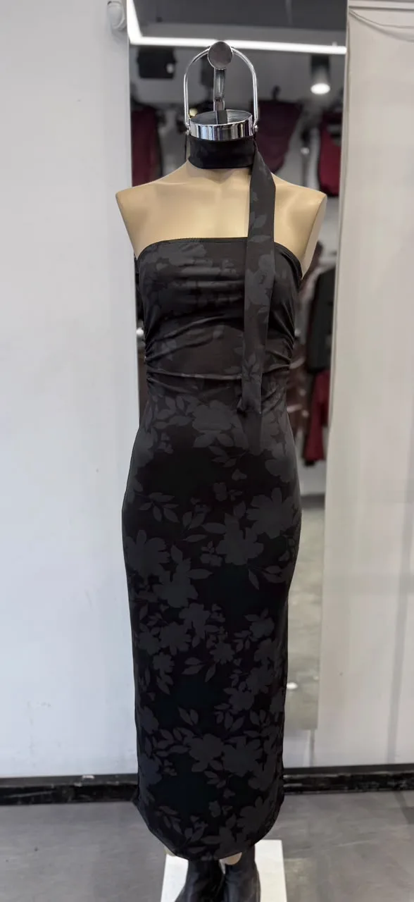 VESTIDO MICROFIBRA FLOREADO LARGO - Image 2