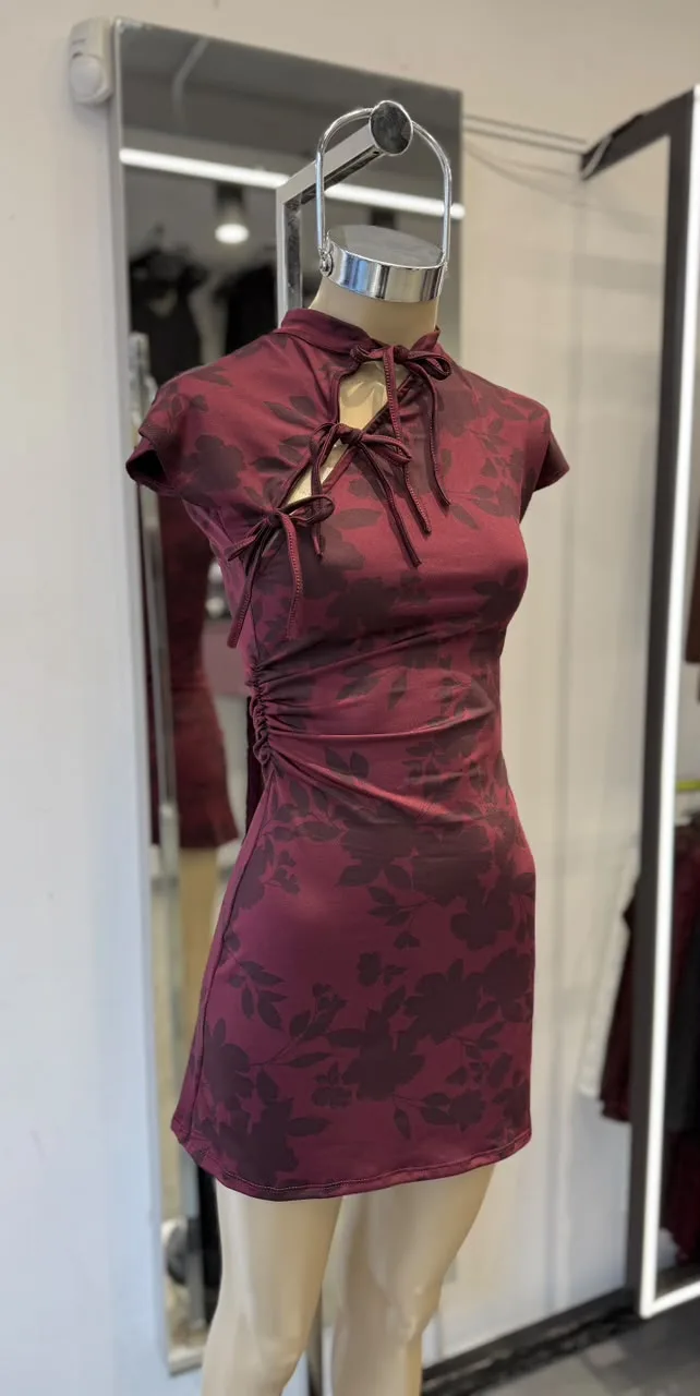 VESTIDO MICROFIBRA FLOREADA CORTE ASIATICO - Image 5
