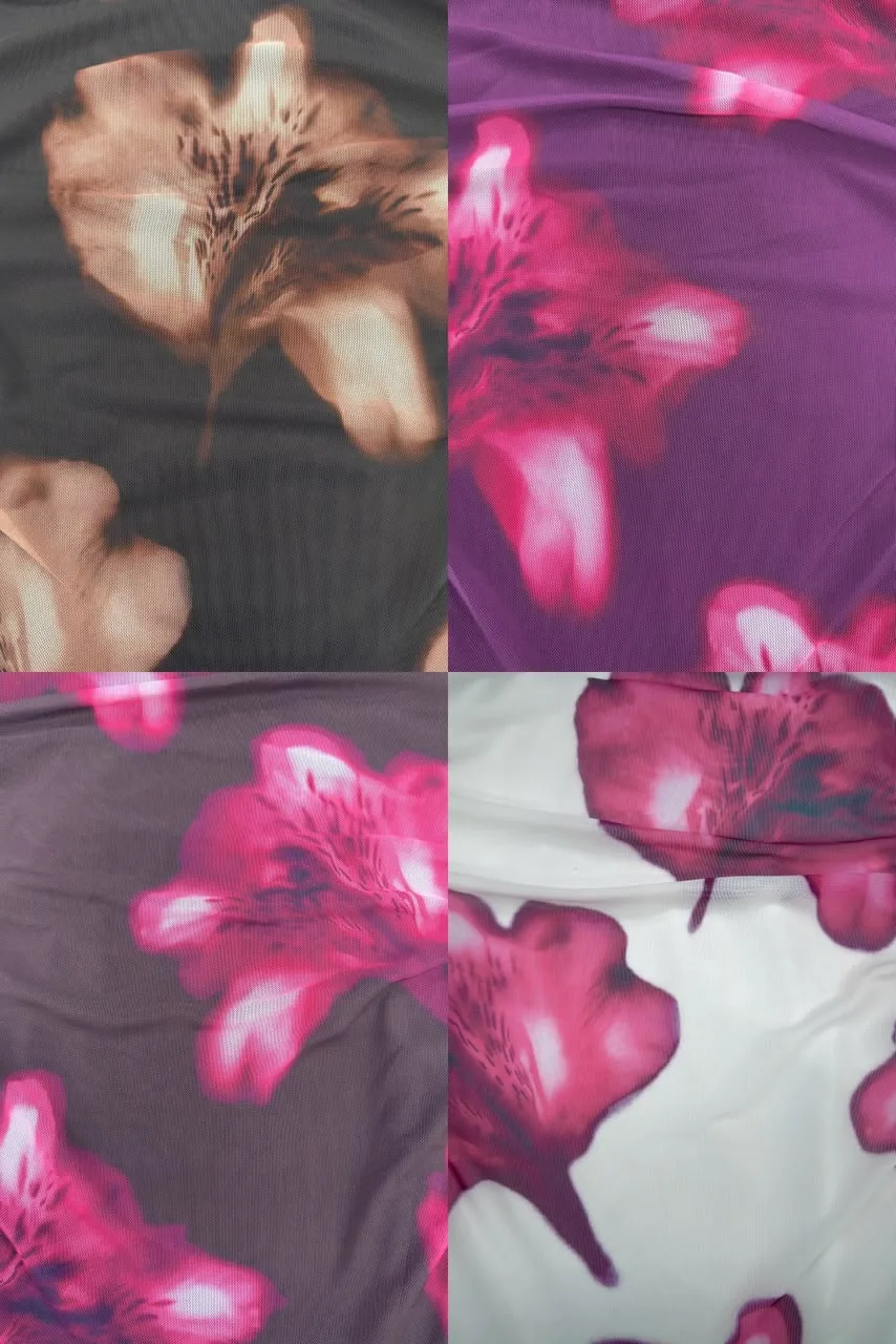Alternative view of VESTIDO TUL FLOREADO LARGO