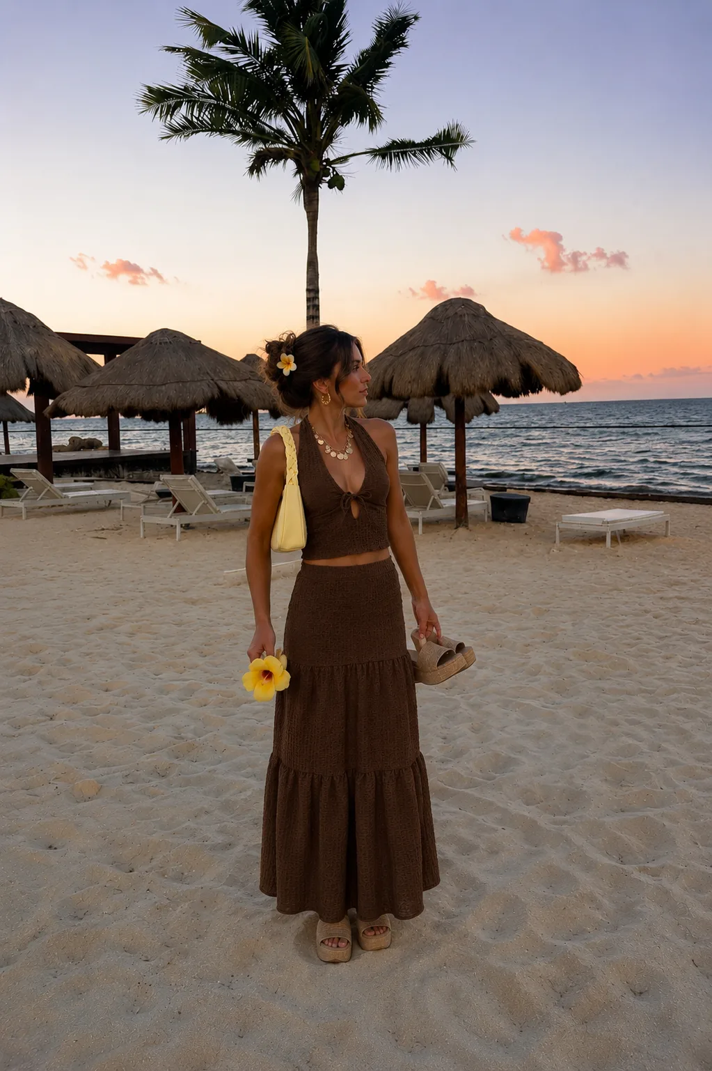 POLLERA HAWAI LARGA