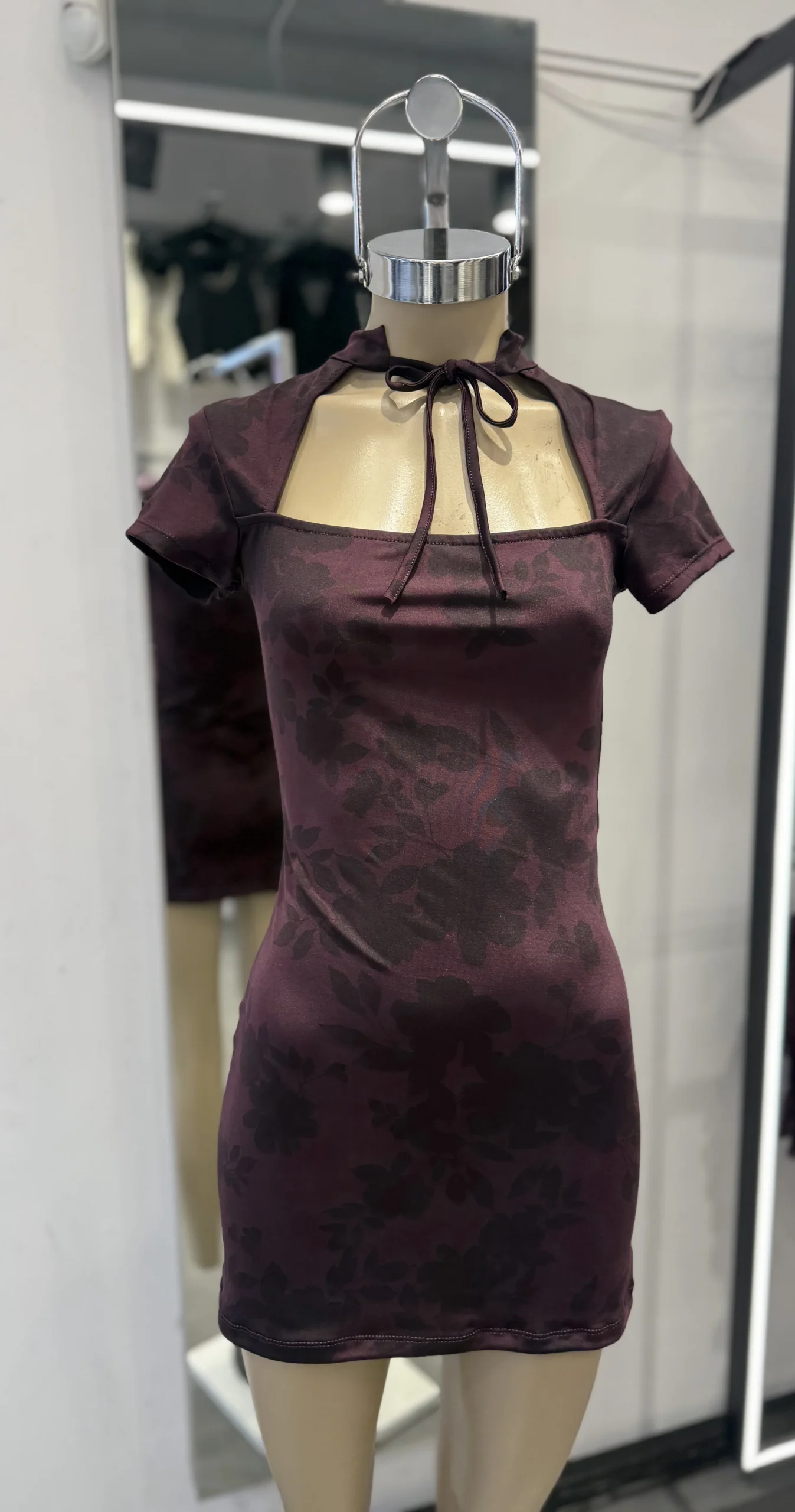 VESTIDO MICROFIBRA ASIATICO ATADO CUELLO - Image 4