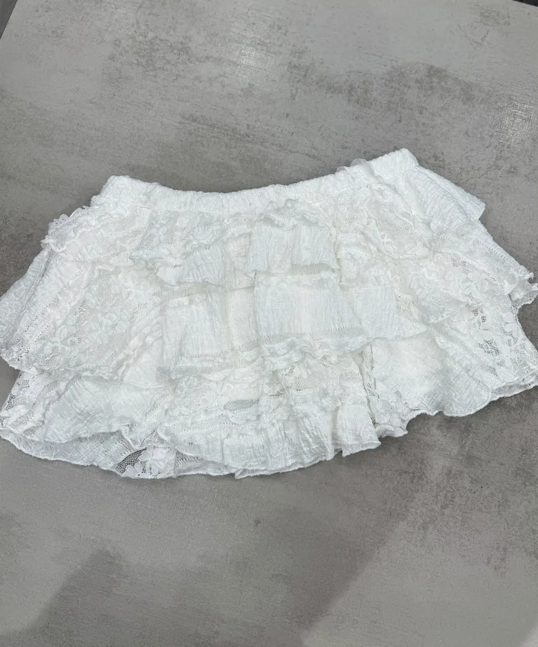 Alternative view of SHORT POLLERA ENCAJE PARIS