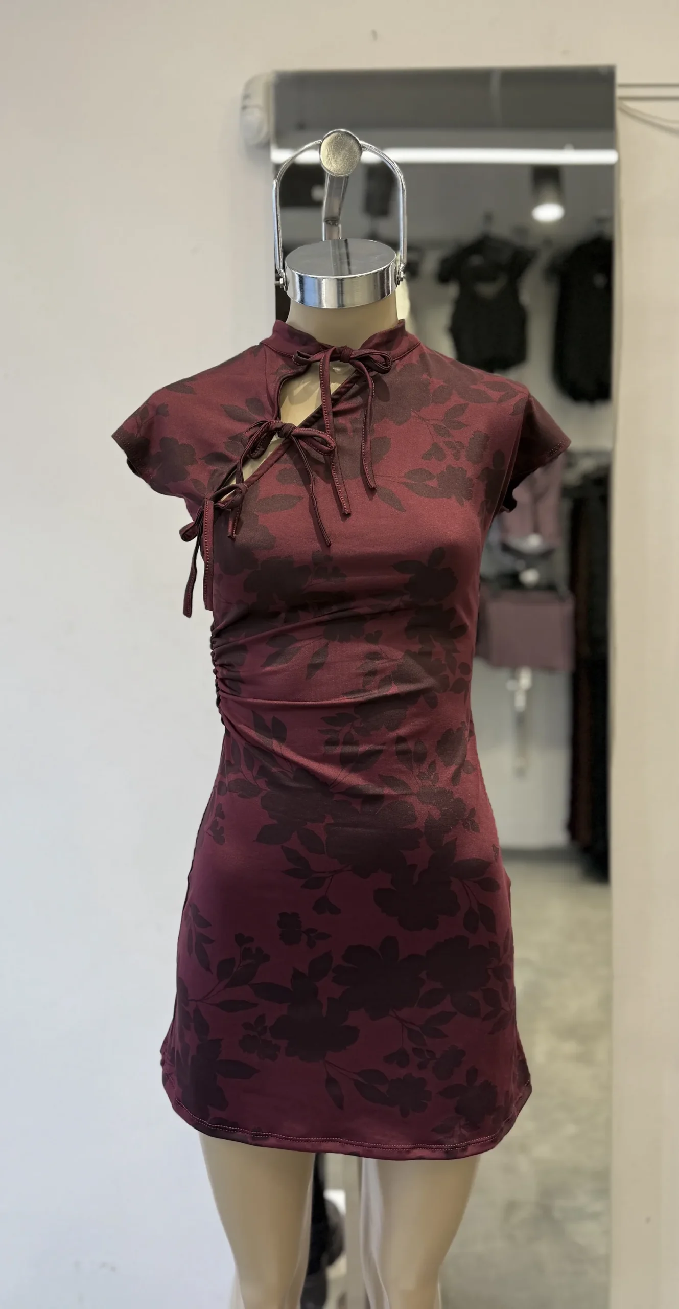 VESTIDO MICROFIBRA FLOREADA CORTE ASIATICO - Image 3