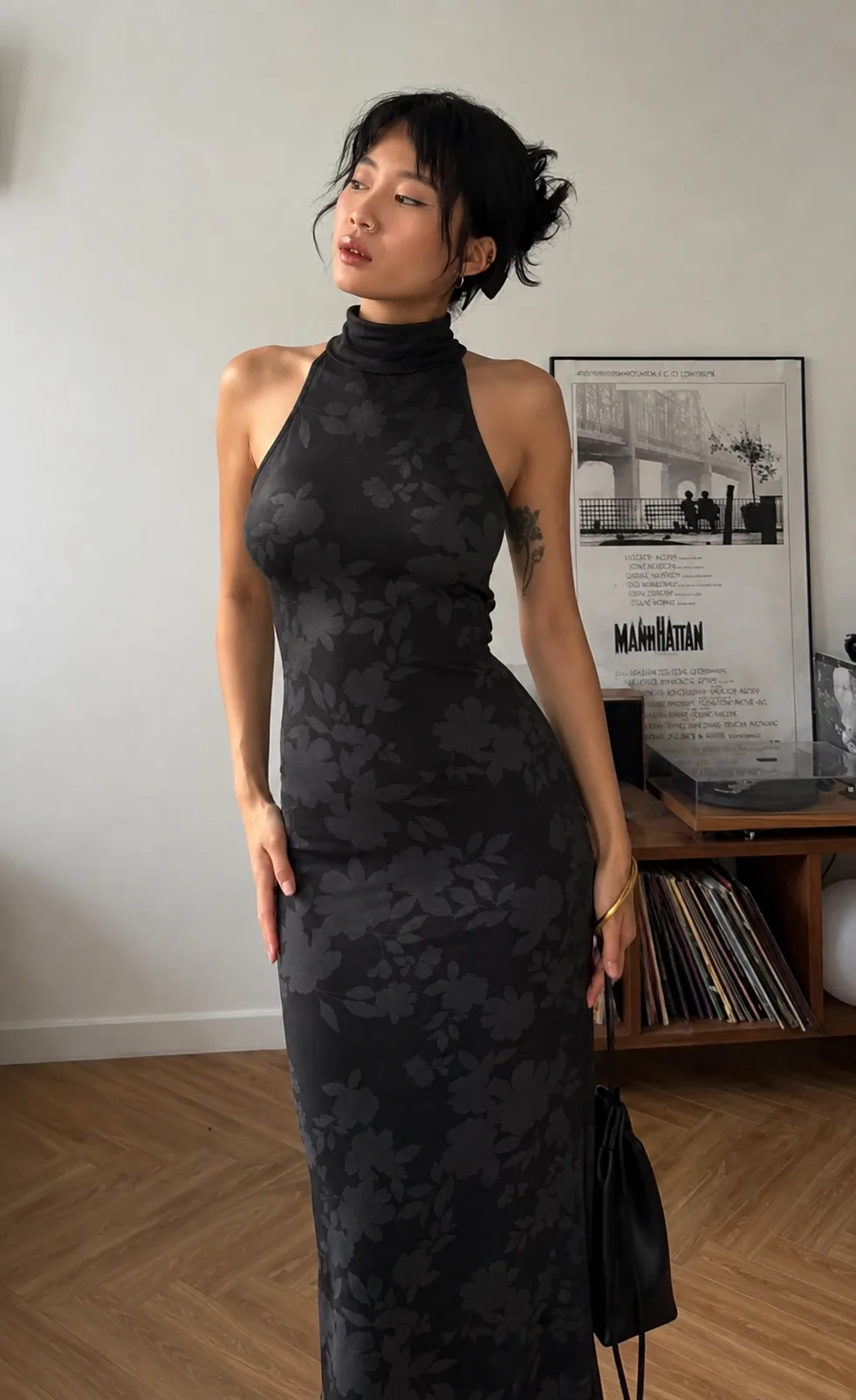 VESTIDO MICROFIBRA ASIATICO LARGO LAZO