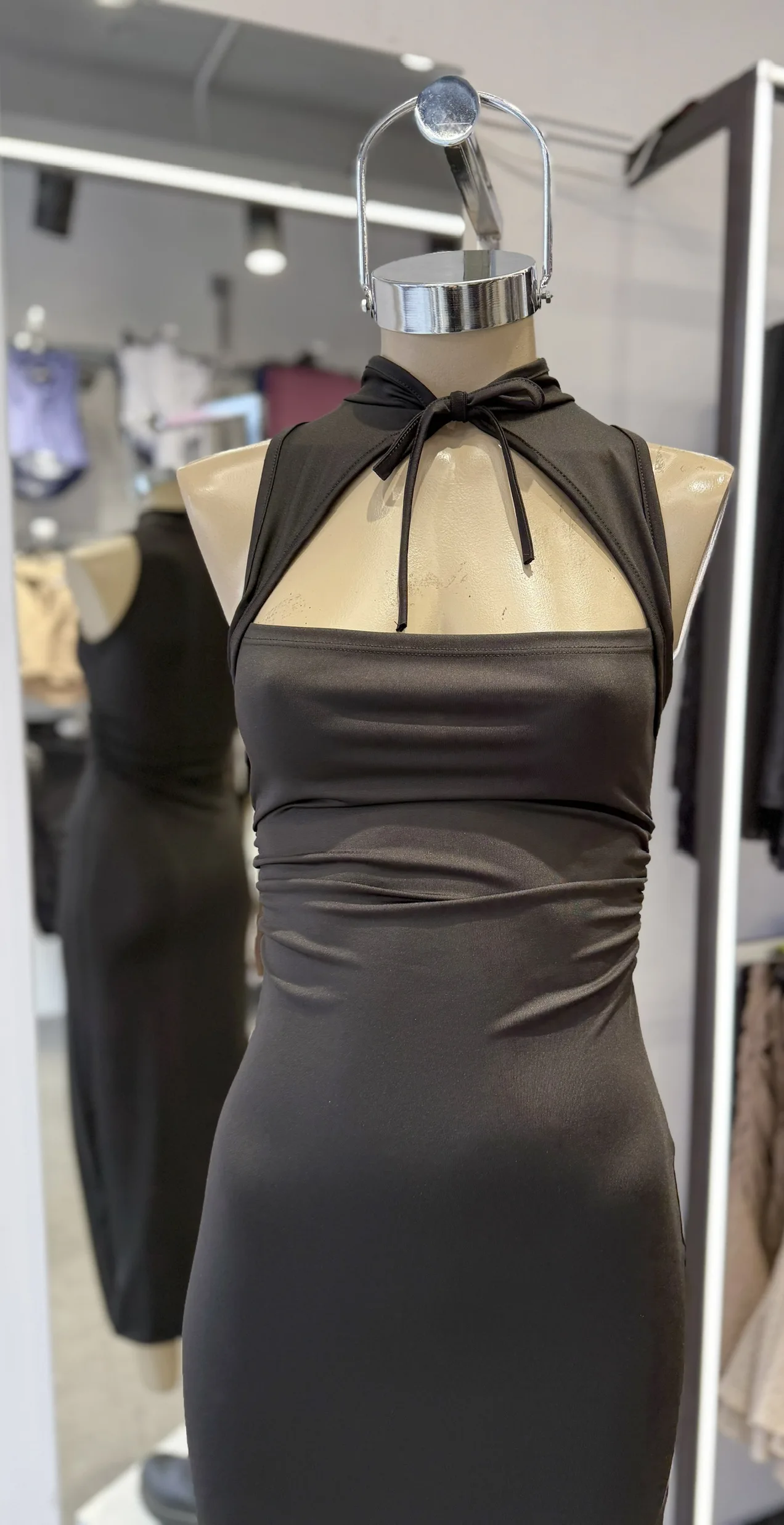 VESTIDO MICROFIBRA LARGO CUELLO - Imagen 5