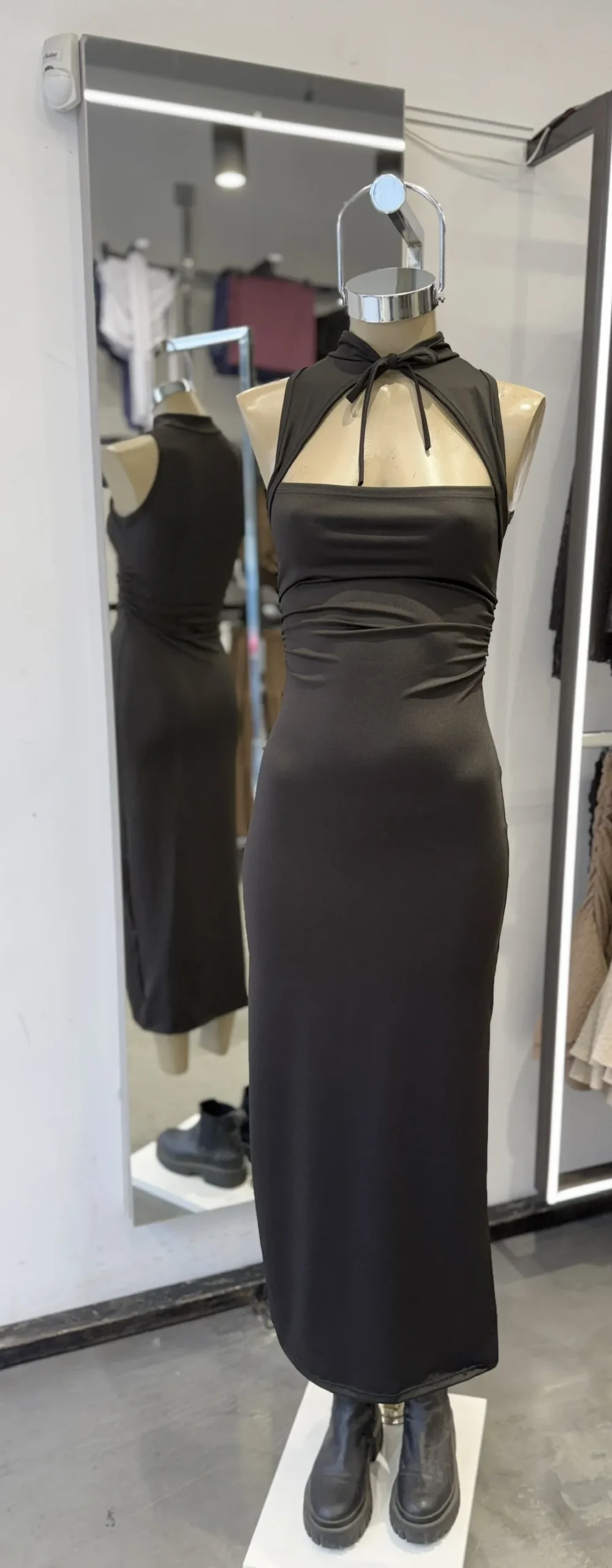VESTIDO MICROFIBRA LARGO CUELLO - Imagen 4