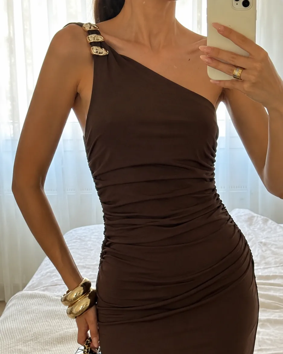 VESTIDO MICROFIBRA LARGO IRREGULAR LOLI
