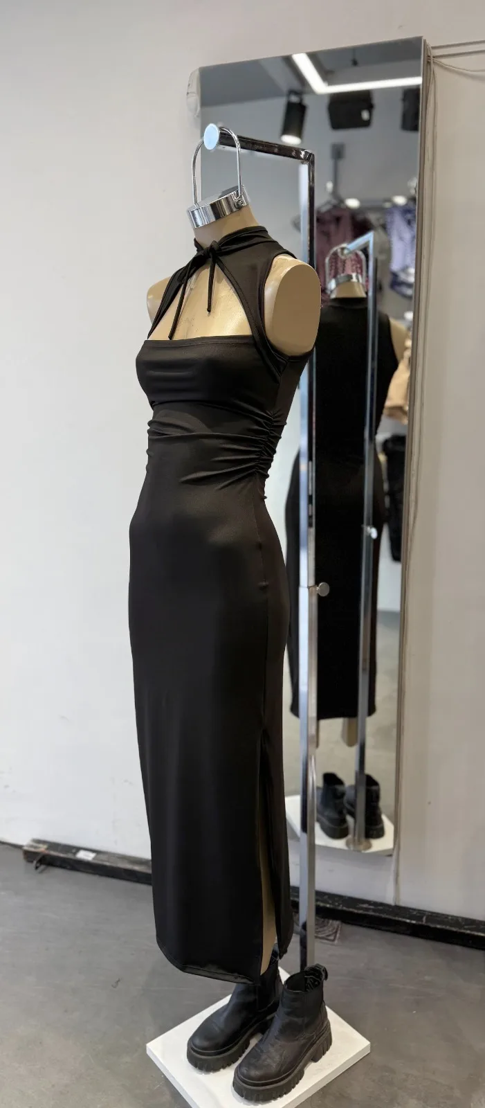 Alternative view of VESTIDO MICROFIBRA LARGO CUELLO