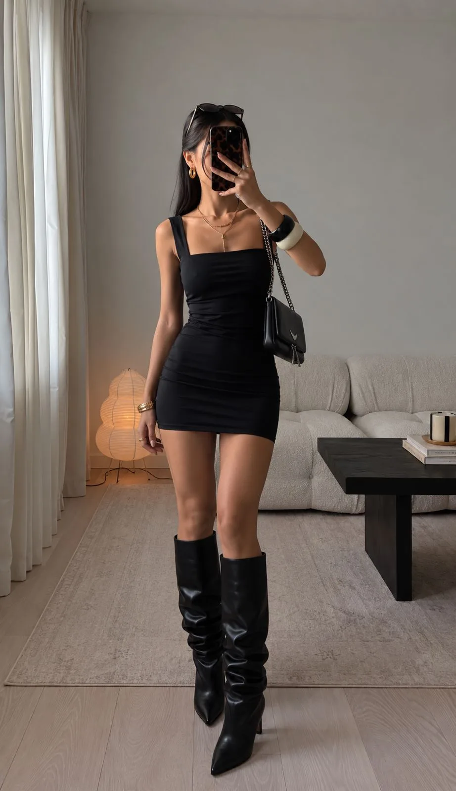 VESTIDO MICROFIBRA ESCOTE CUADRADO