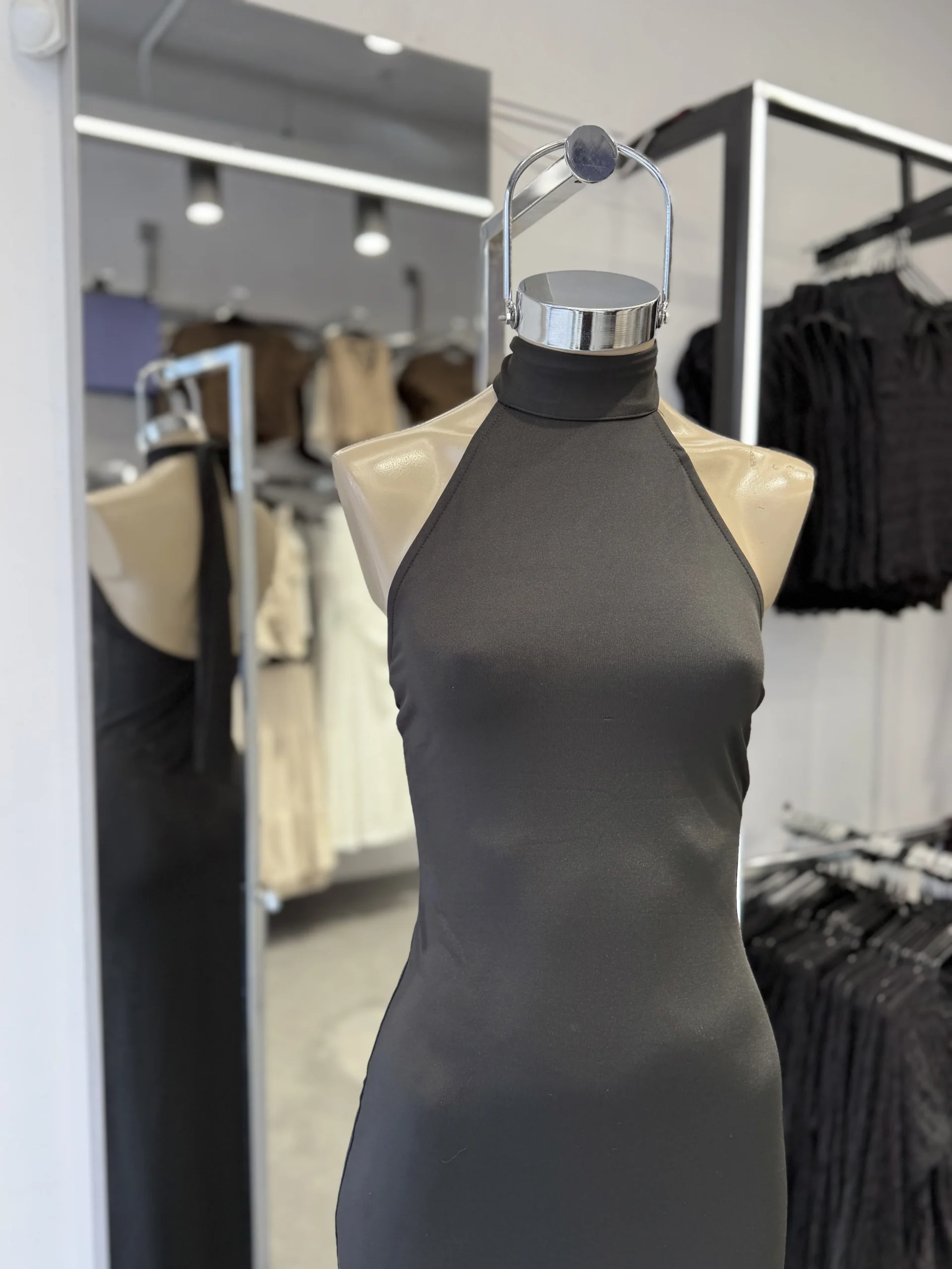 VESTIDO MICROFIBRA LARGO LAZO POLERITA - Imagen 4
